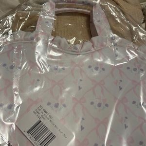 Stoney Clover Lane High Tea Printed ruffle mini heart tote